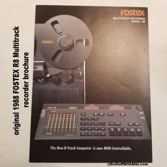 original 1988 FOSTEX R8 Multitrack recorder brochure - Picture 1 of 5